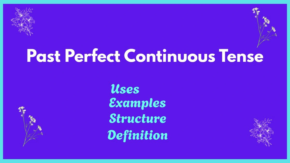 Past Perfect Continuous Tense: Structure, Rules and Examples